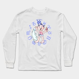 Baby Girl Zodiac Aquarius Long Sleeve T-Shirt